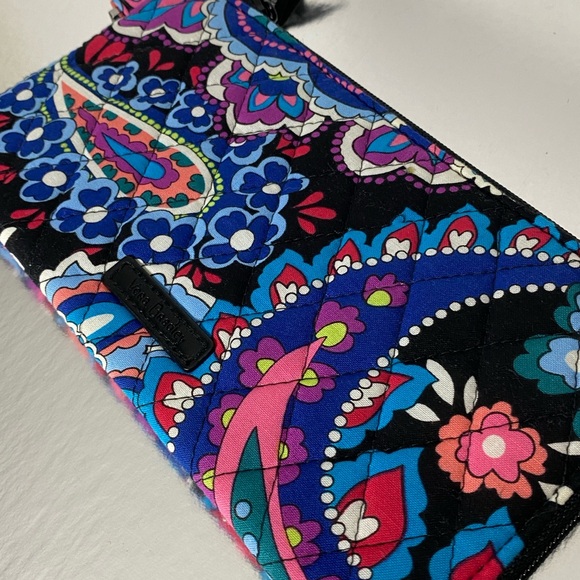 Vera Bradley Paisley Wristlet in Blue and Pink - Picture 3 of 4